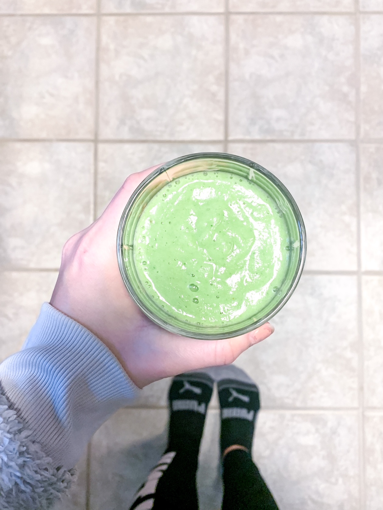 spinach, pineapple and banana