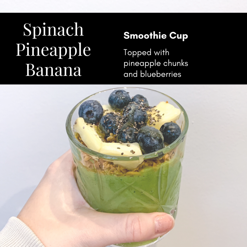 Spinach Pineapple And Banana Smoothie Cup Mariola Magdalena 2230